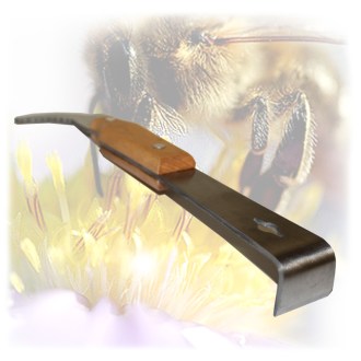 Včelařský rozpěrák Swiss Biene velký nerezový s dřev. madl. 26 cm